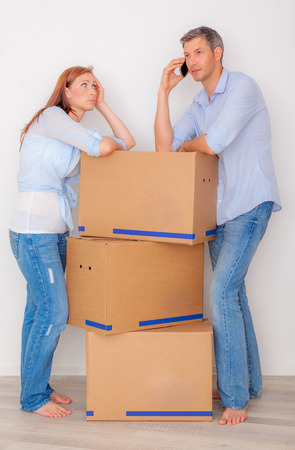 move in new house calling helpの写真素材