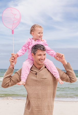 walking pride father with kidの写真素材