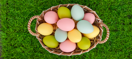 bachground for easter with eggs