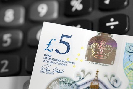 Five Pound Note and Calculator