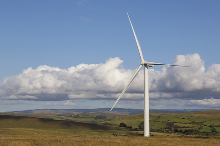 Wind turbine in the Welsh countryside