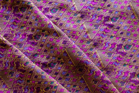 Tradition asia silk fabric pattern backgroundの写真素材