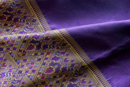 Tradition asia silk fabric pattern backgroundの写真素材