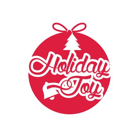 Wishing you much Joy Holiday season. Happy New Year. Christmas Background. Vector illustration.のイラスト素材