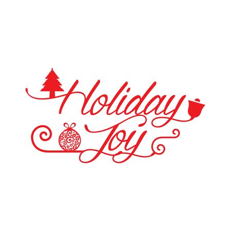 Wishing you much Joy Holiday season. Happy New Year. Christmas Background. Vector illustration.のイラスト素材