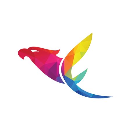 Creative initial letter F with eagle bird logo template vector illustration.のイラスト素材