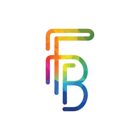 FB initial letter Logo Inspiration. F and B combination logo vector design.のイラスト素材