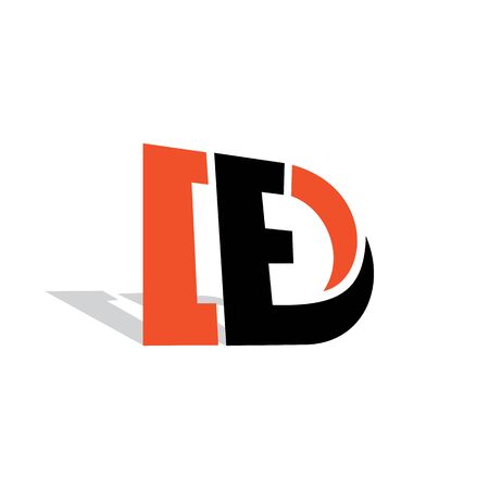 Letter DE or ED vector logo design.のイラスト素材