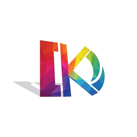 Letter KD or DK vector logo design.のイラスト素材