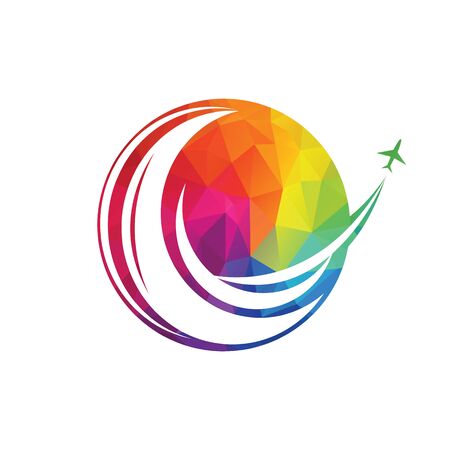 Travel Logo. Travel agency adventure creative sign.のイラスト素材