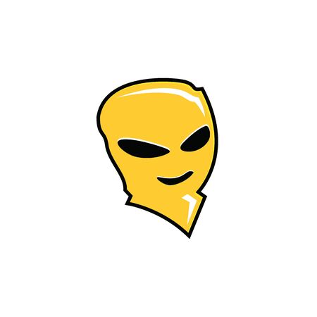 Modern mascot is an alien logo. Vector illustration.のイラスト素材