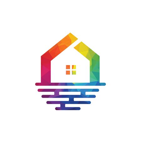 Creative Real Estate logo design. Property and Construction Logo design. Homes logo concept Real estate service, construction, Growth house, arrow up home concept.のイラスト素材
