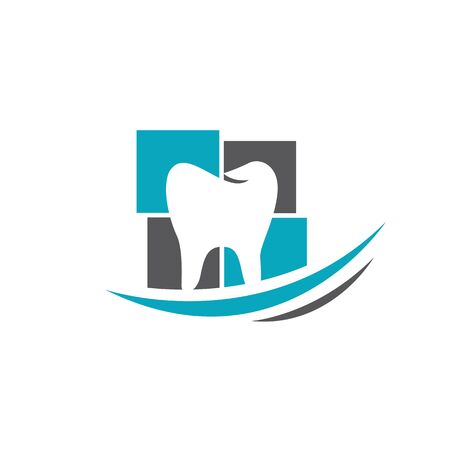 Dentist and dentistry clinic vector logo design.のイラスト素材