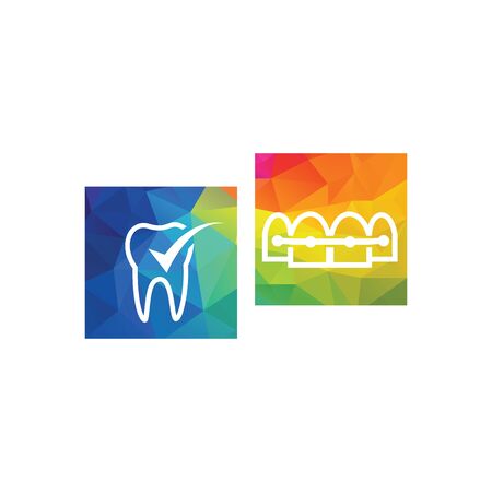 Medical Dental Logo Design. Dentist and dentistry clinic vector logo design.のイラスト素材