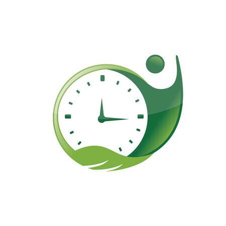 Time Care Logo Template Design Vector. Design Concept, Creative Symbol, Icon.のイラスト素材