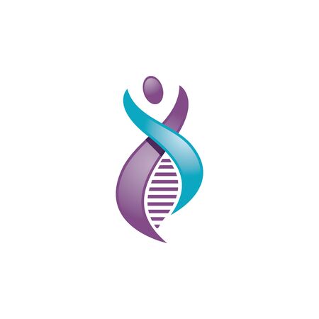 Human DNA and genetic logo design.のイラスト素材