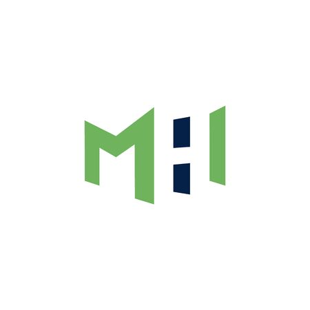 Letter MH vector logo design. Initial M H vector logo design concept.のイラスト素材