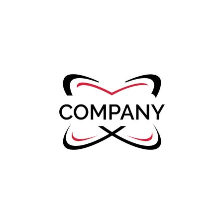 Technology logo design template. Networking vector logo design.のイラスト素材