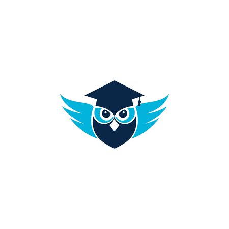 Owl icon education vector logo design.のイラスト素材
