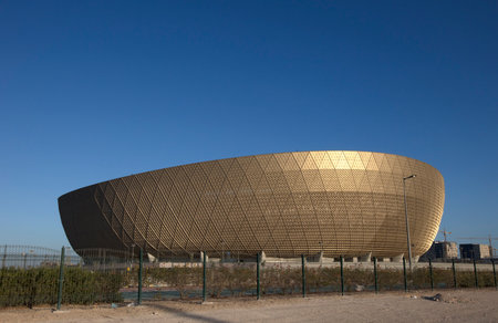The 80,000-seat Lusail Stadium will embody Qatar's ambition and its passion for sharing Arab culture with the world. It is here that the FIFA World Cup Qatar 2022 final will be staged, with billionsのeditorial素材