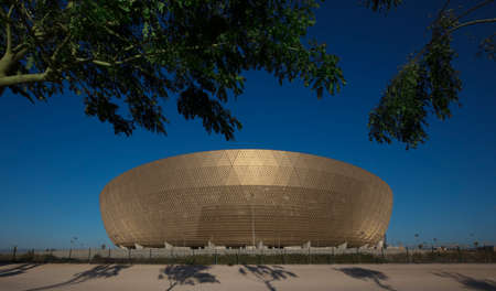 The 80,000-seat Lusail Stadium will embody Qatar's ambition and its passion for sharing Arab culture with the world. It is here that the FIFA World Cup Qatar 2022 final will be staged, with billionsのeditorial素材