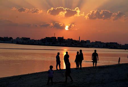 Al Thakhira Reserve The area is home to Al Thakhira Nature Reserve, which encompasses the small island mangrove-covered island Al Khoreの写真素材