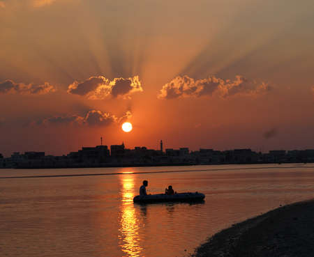 Al Thakhira Reserve The area is home to Al Thakhira Nature Reserve, which encompasses the small island mangrove-covered island Al Khoreの写真素材