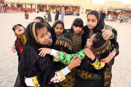 Laqfa This is a quick and fun game, usually played by young children, sitting in a circle. It is similar to the game â Doha QATAR 10-10-2018のeditorial素材