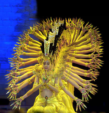 Thai traditional dance show in Bangkok, Thailand.の写真素材