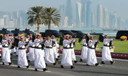 Qatari Girls and boys with traditional dress on Qatar national day celebration  18-12-2020 - QATAR