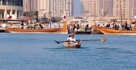 Traditional Arabian fisherman's life- QATAR 15-10-2020のeditorial素材