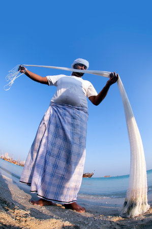 Arabian Traditional fisherman's life Doha -QATAR 15-10-2020のeditorial素材