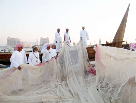 Traditional Arabian fisherman's life- QATAR 15-10-2020のeditorial素材
