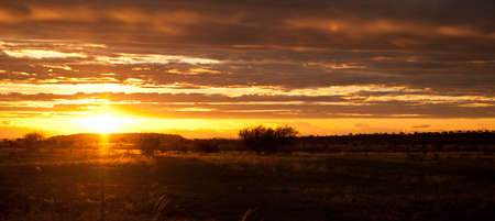 Flat Top Sunsetの写真素材