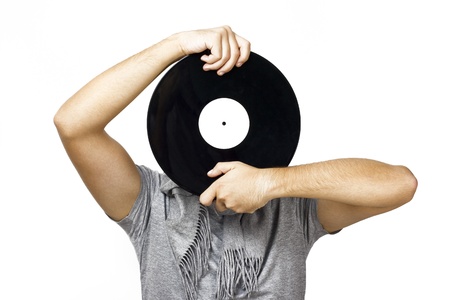 Man holding vinyl