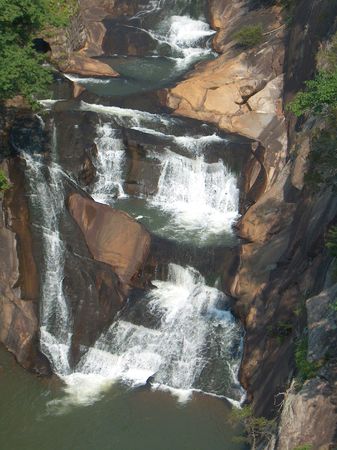 Rocky waterfall in northeast Georgiaの写真素材