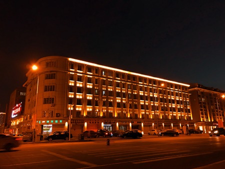 mongolia city at nightのeditorial素材