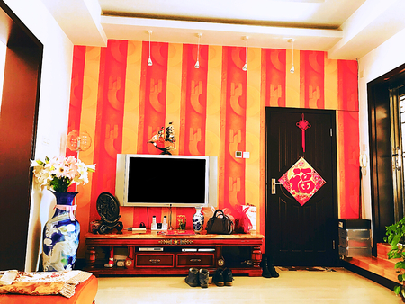 Chinese new year home decorationのeditorial素材