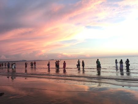Sunset by the seaのeditorial素材