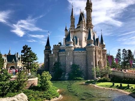 castle at theme parkのeditorial素材