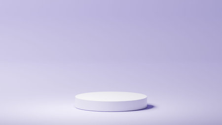 horizontal soft purple background, isolated white rounded base, soft purple color palette, product placement, background color paletteの写真素材