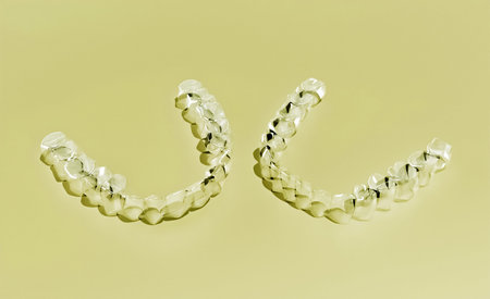 2 clear denturesの写真素材