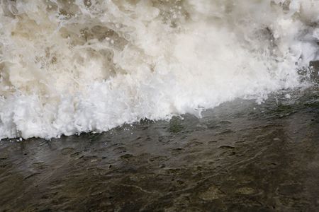 detail image of the sea waves looking at shape and texture in nature