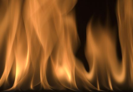 image of red hot fire frozen in time against a black background