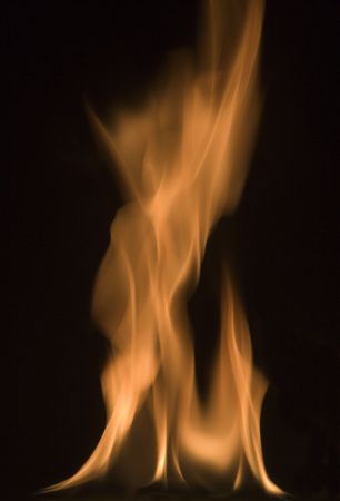 image of red hot fire frozen in time against a black background