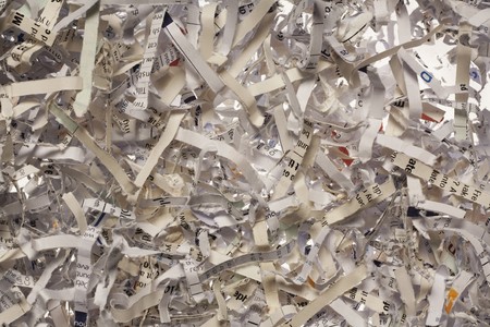 close up detail image of sheredded news paperの写真素材