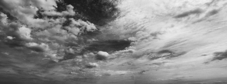 large image of blue sky and great clouds shapes