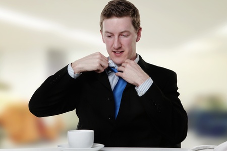 businessman chilling out at the end of the dayの写真素材