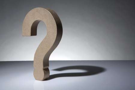 3d card board question mark symbol