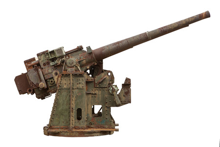 cut out image of a single military artillery gun